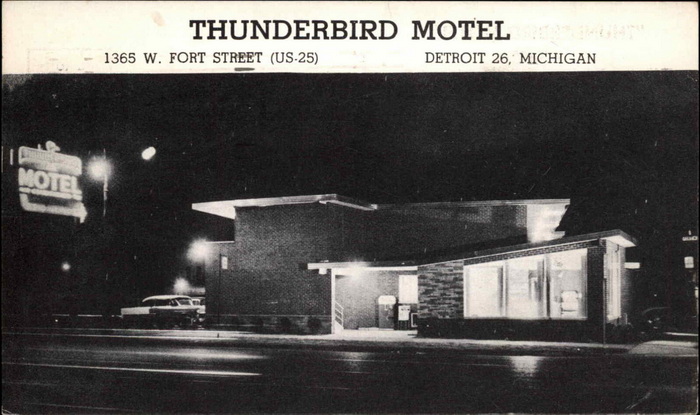 Thunderbird Motel - Old Postcard View